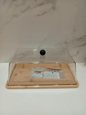 BANDEJA BAMBU T/CAMPANA ACRILICO