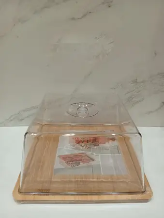 BANDEJA BAMBU T/CAMPANA ACRILICO