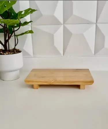 BANDEJA C/PATAS RECT. LINEA BAMBU