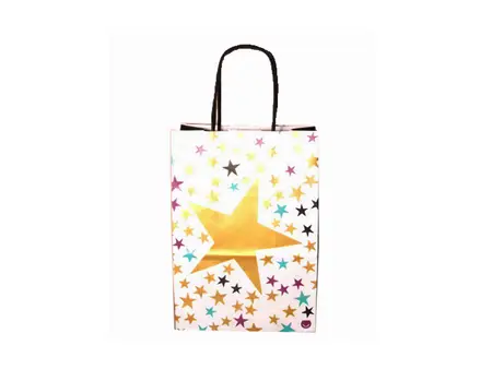 BOLSA PAPEL GOLD STAR 14X20