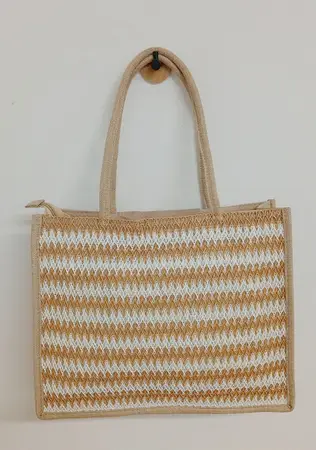 BOLSO PLAYERO ARPILLERA Y CROCHET