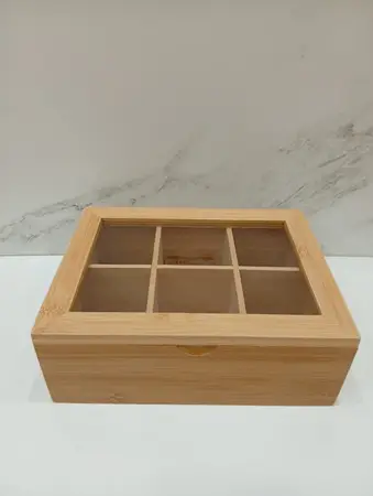 CAJA TE BAMBU C/VISOR