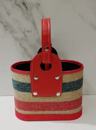 CANASTA PORTA TERMO RAFIA