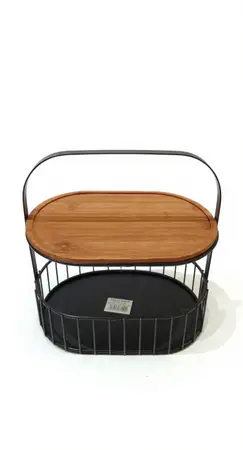 CANASTO ORG. METAL/BAMBU