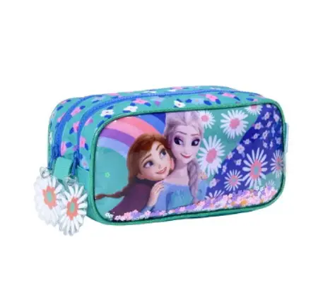 CARTUCHERA FROZEN FLOWERS DOBLE 57875