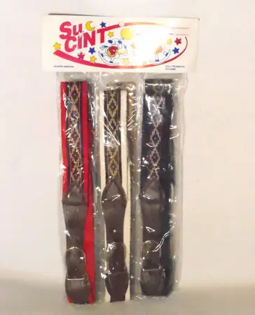 CINTO LONA CON GALON Y PUNTERA PAQ X6 C/U