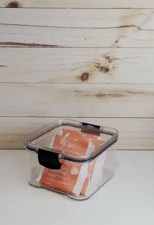 CONTENEDOR ACRIL, C/TAPA HERMET. 460ml. BLACK