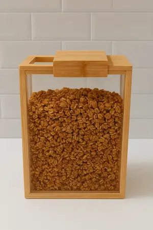CONTENEDOR CEREALERO BAMBU C/VISOR