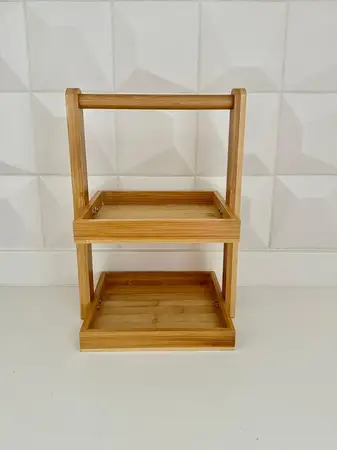 ESTANTE 2 PISO BAMBU
