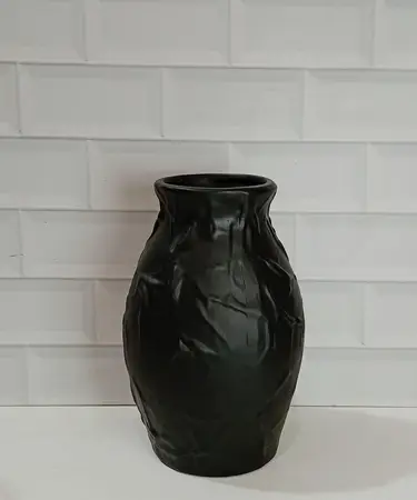 FLORERO CERAMICA LINEA SANTORINI BLACK