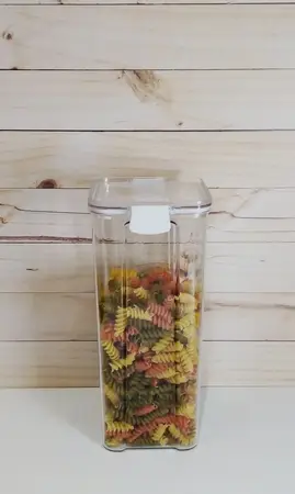 FRASCO ACRILICO T/TAPA HERMET. 1800ml. WHITE