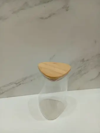 FRASCO VIDRIO T/BAMBU 800ML.