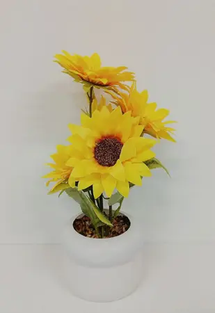GIRASOL ARTIFICIAL MACETA PLAST. 30CM