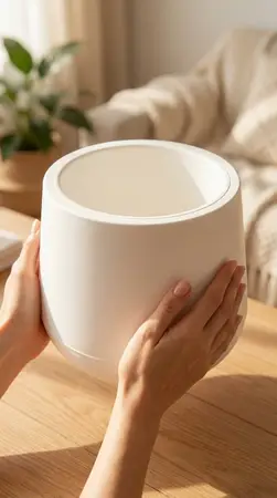 MACETERO PLASTICO WHITE