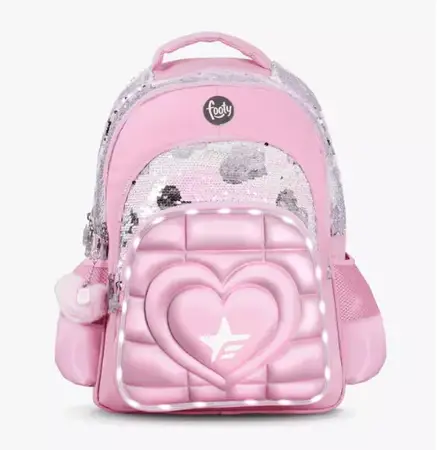 MOCHILA ESPALDA C/LUZ SUPER HEARTH 18