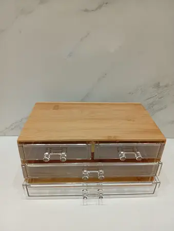 ORGANIZADOR BAMBU C/CAJON ACRIL