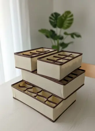 ORGANIZADOR DE PLACARD 4 PCS. BEIGE