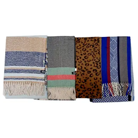 PASHMINA CUADROS C/FLECOS 19071