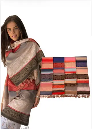 PASHMINA LABRADA C/FLECOS