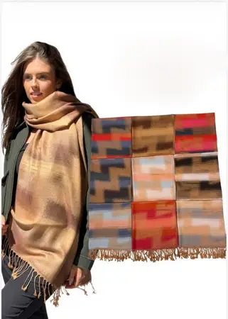 PASHMINA LABRADA GUARDA C/FLECOS