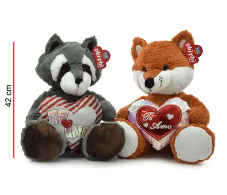 PELUCHE MAPACHE Y ZORRO 5469