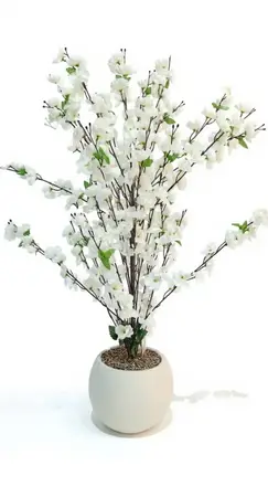 PLANTA ARTIFICIAL CON FLORES 90CM