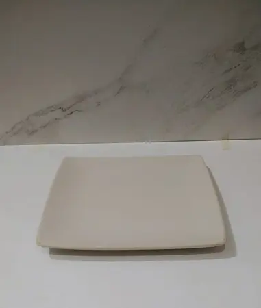 PLATO CERAM. CUADRADO L/ARENA WHITE X6 C/U