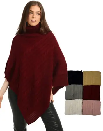 PONCHO POLERON TEJIDO ACRIL. SU-303643