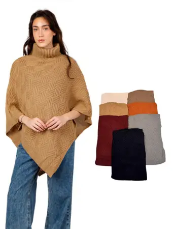 PONCHO POLERON TEJIDO ACRIL. SU-303645