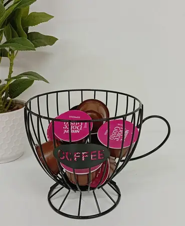 PORTA CAPSULA CAFFEE F/TAZA METAL BLACK