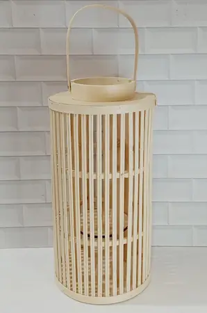 PORTA VELA FAROL BAMBU