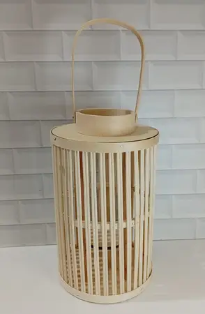 PORTA VELA FAROL BAMBU