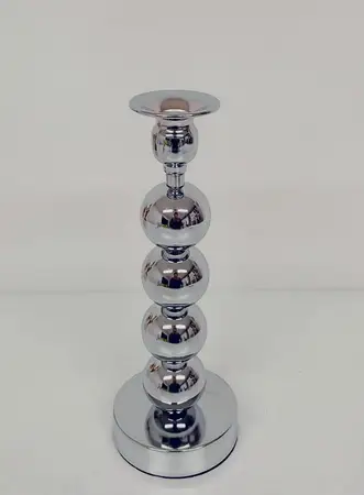 PORTA VELAS PLATEADO