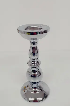 PORTA VELAS PLATEADO