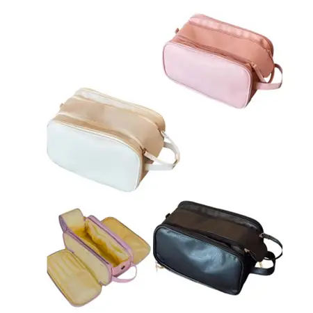 PORTACOSMETICO DOBLE CIERRE PU