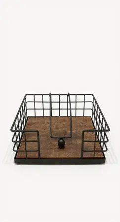 SERVILLETERO METAL BASE BAMBU