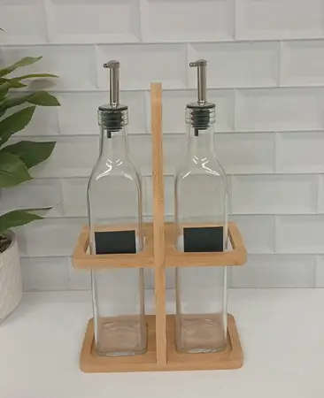 SET ACEITERO & VINAGRERO BASE BAMBU