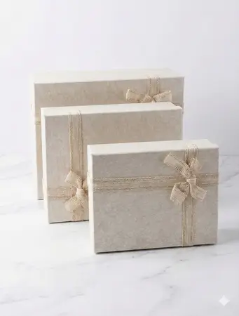 SET DE CAJAS X 3 UNID. BEIGE