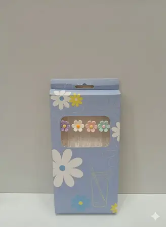 SET DE SORBETTE VIDRIO x 5 pzas. FLOR