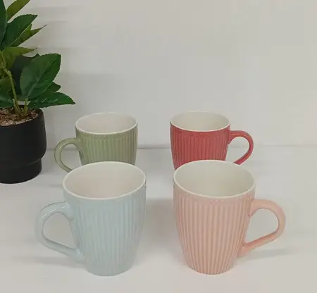 SET TAZA CERAMICA COLOR X 4 UNID.