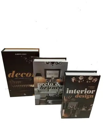 SET X 3 LIBRO CAJA DECORADO