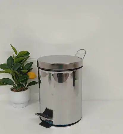 TACHO P/RESIDUOS L/STEEL C/PEDAL 5 Lts.