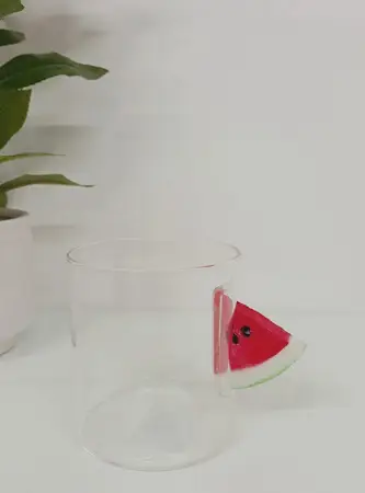 TAZA DE VIDRIO 450ML WATERMELON