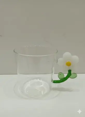 TAZA VIDRIO ASA MARGARITA 250ML