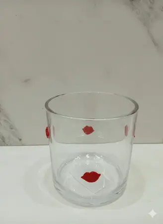 VASO VIDRIO XL KISS RED